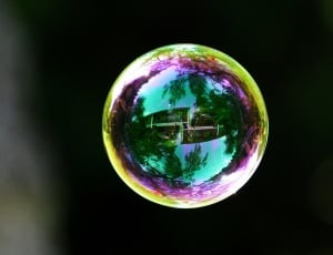 purple and green glass ball thumbnail