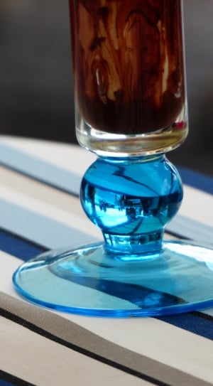 Ice Cream Sundae, Blue, Glass, drinking glass, blue thumbnail