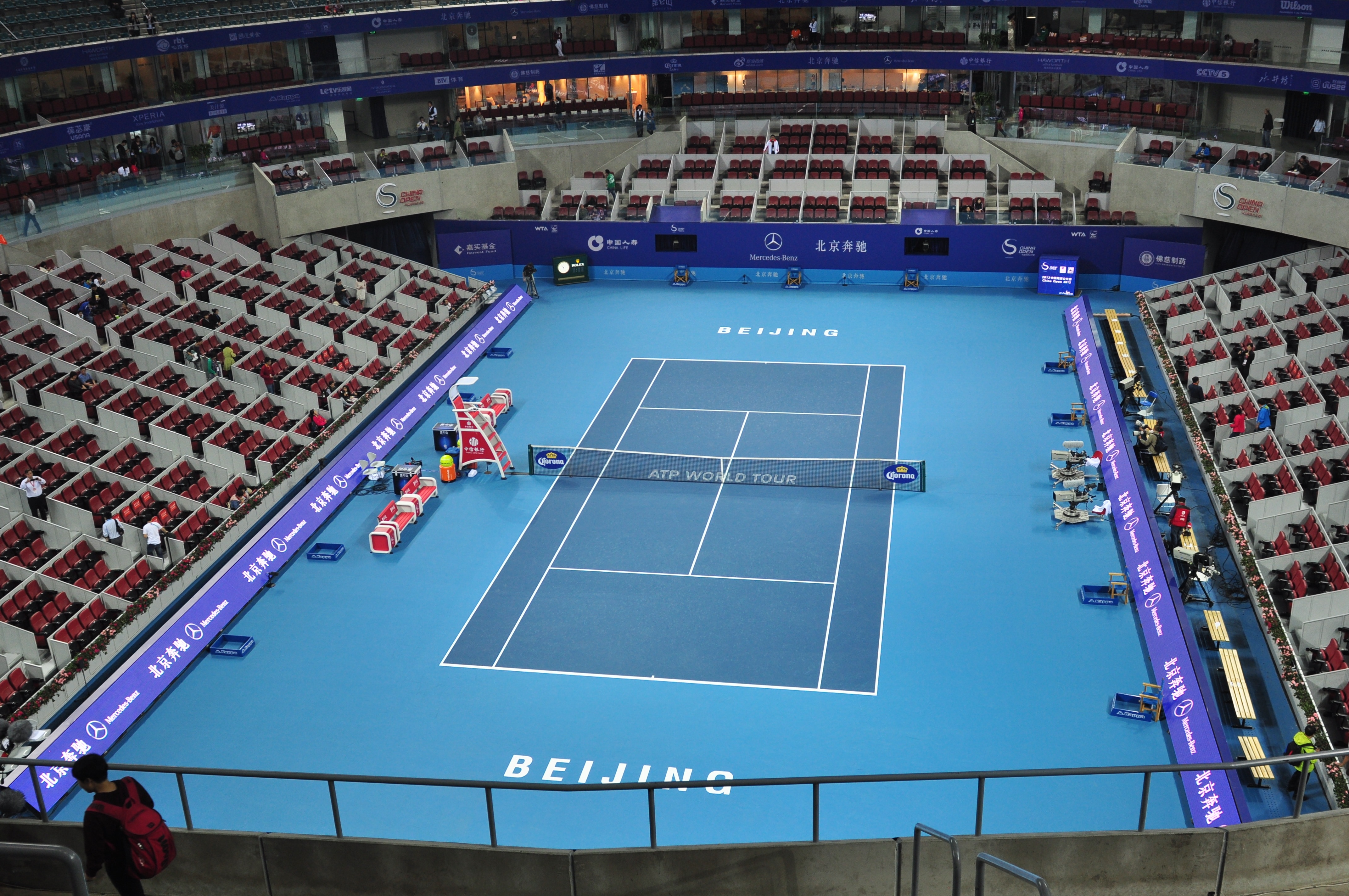 Tennis, Beijing, China, high angle view, swimming pool