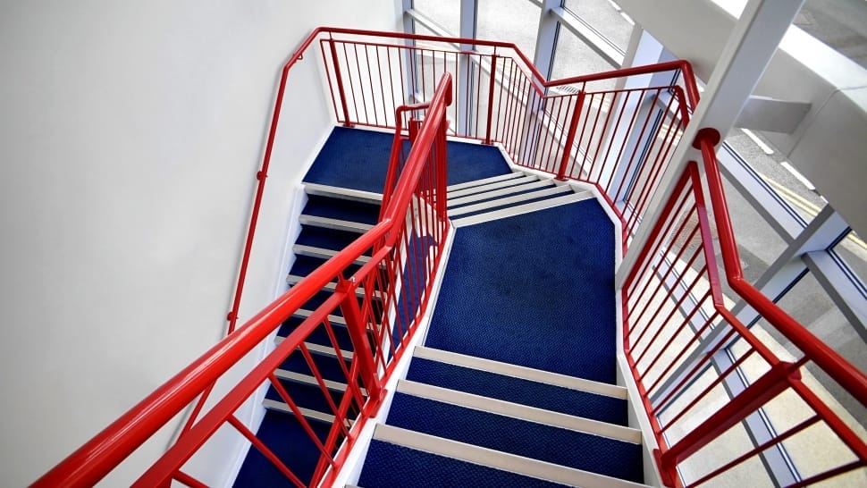 blue stairs floor vinyl preview