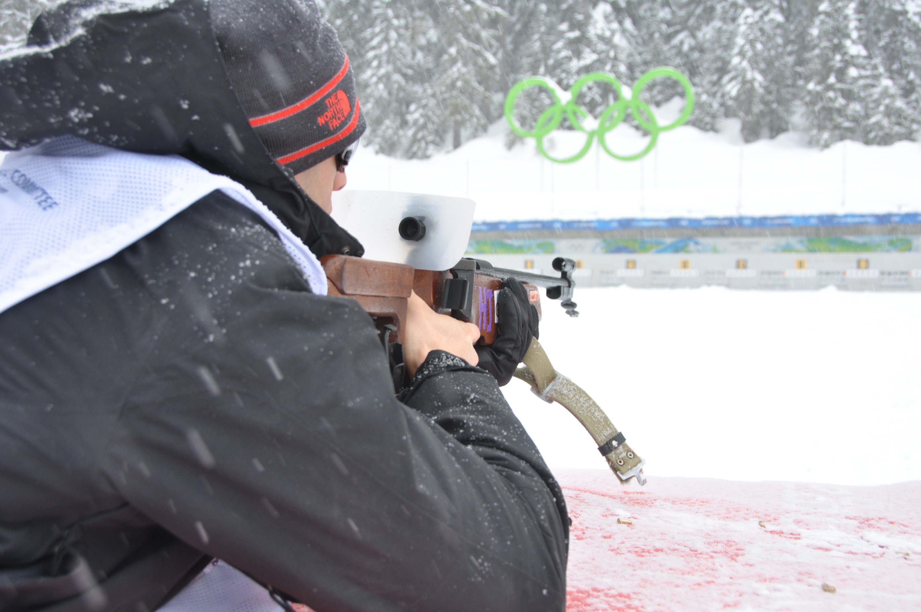 Biathlon, Skiing, Whistler, Canada, gun, shooting a weapon