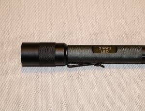black 3 watt led tactical flashlight thumbnail