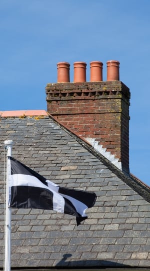 Roof, England, Flag, Fireplace, Cornwall, built structure, building exterior thumbnail