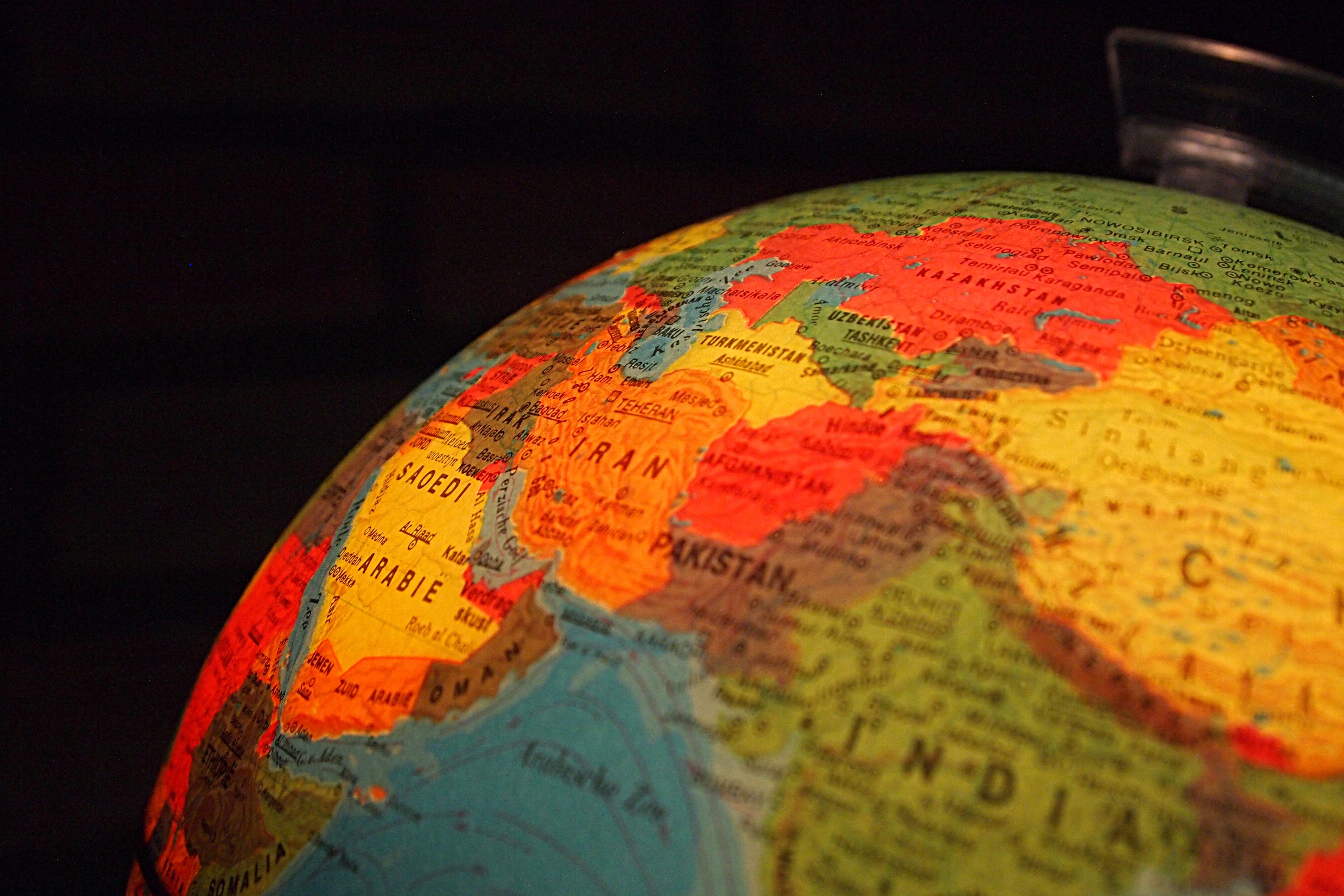 Globe, Countries, Our Earth, Continents, multi colored, close-up