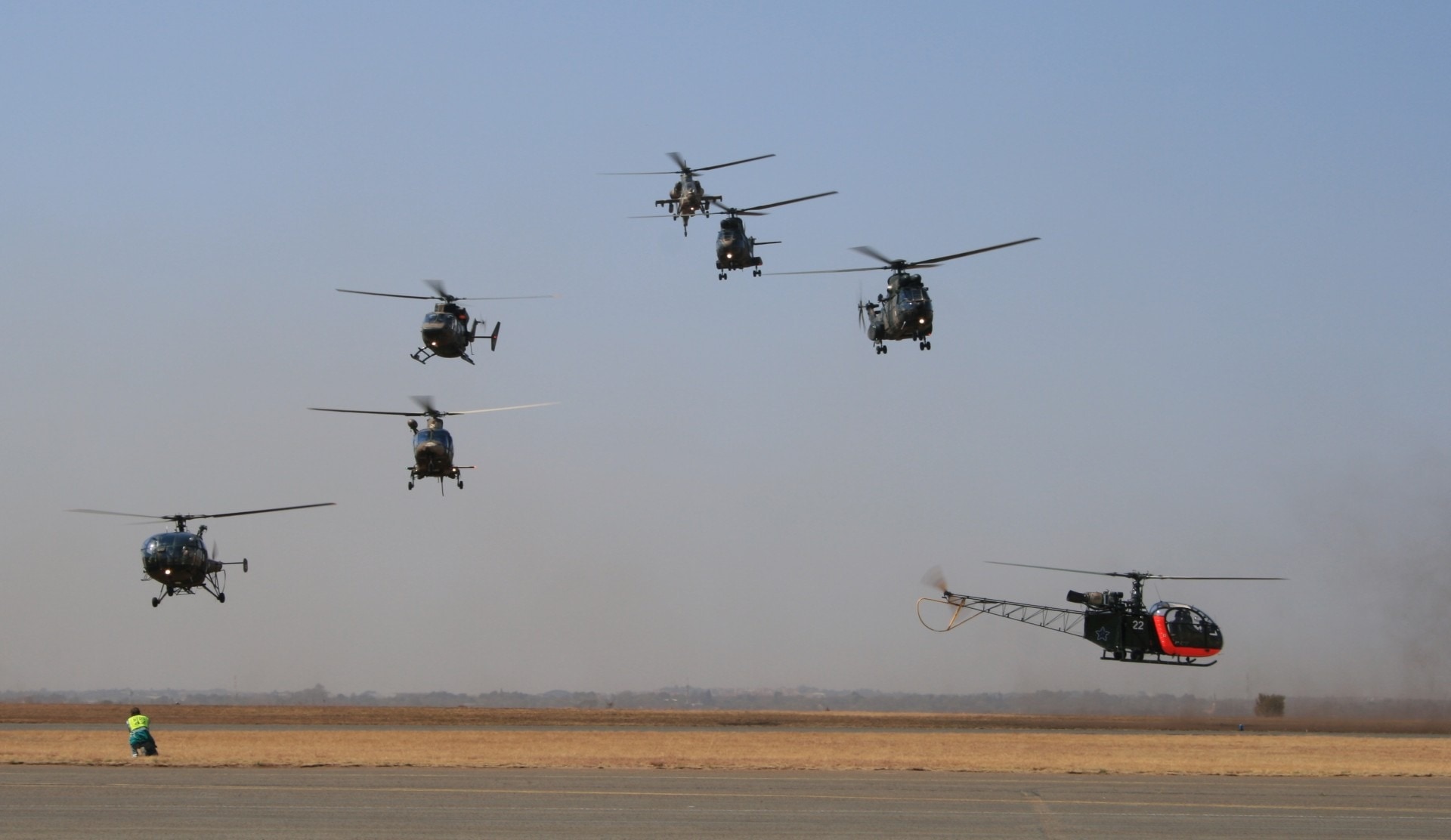 7 helicopters