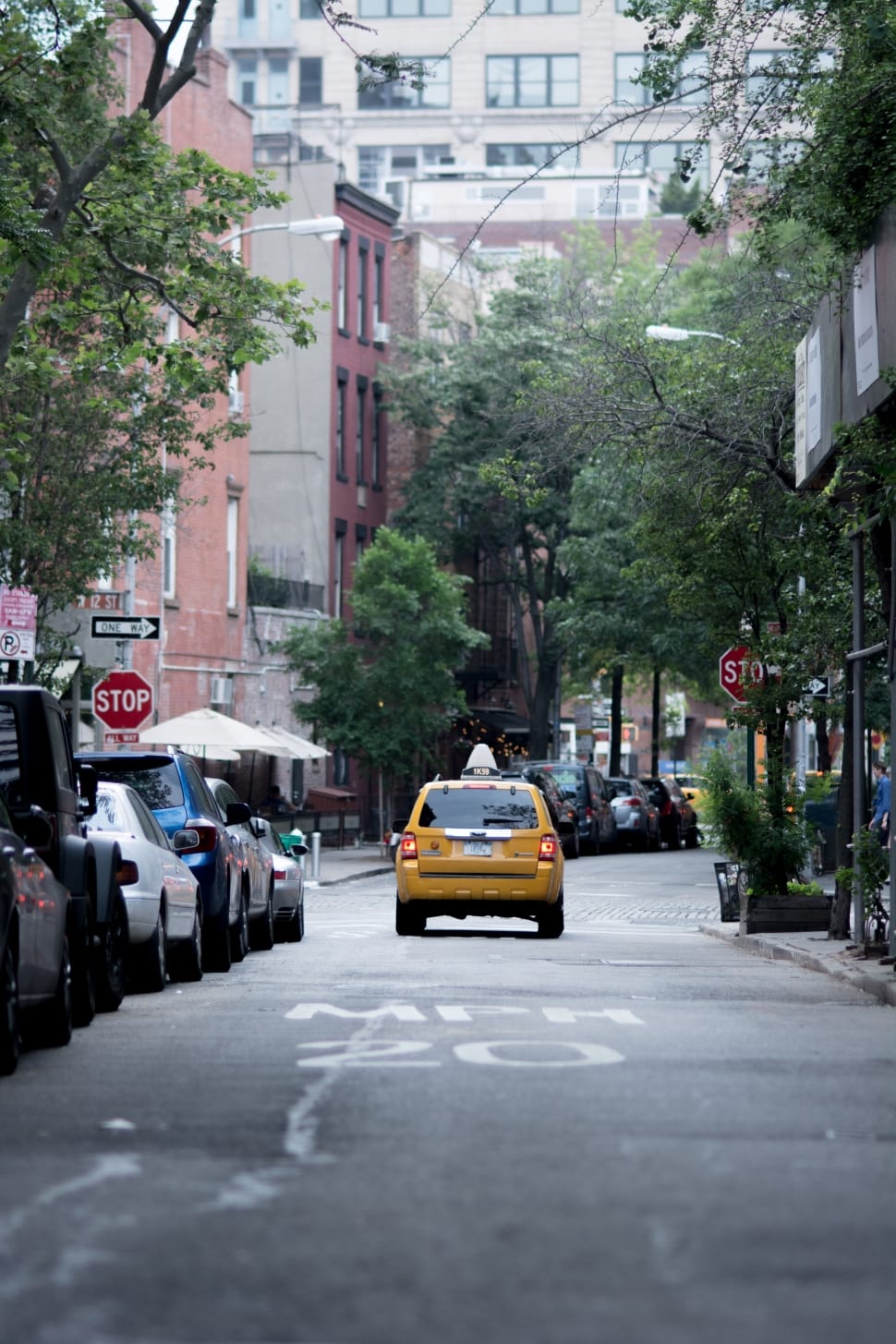 Yellow Taxi Cab on City Streets preview