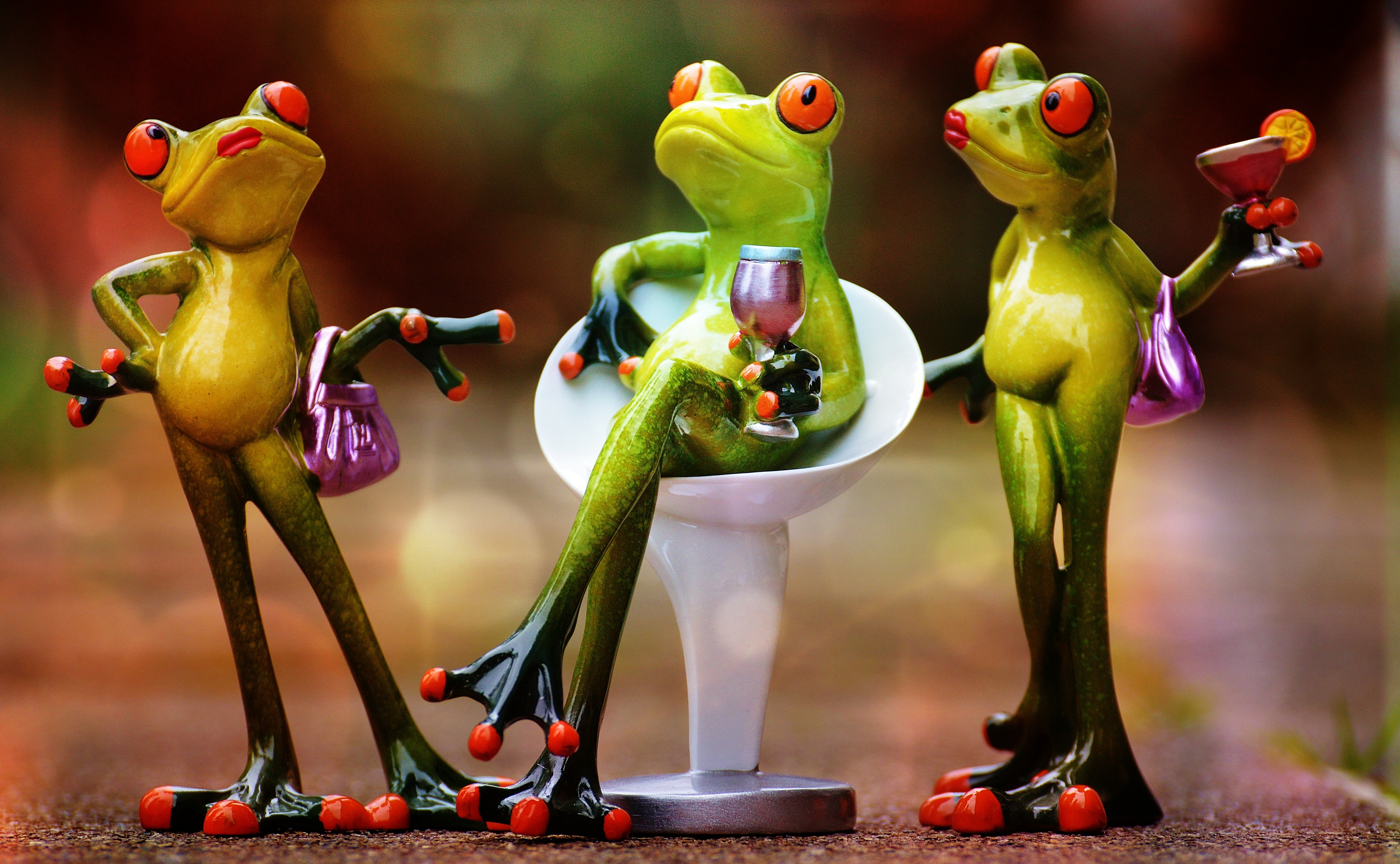 Frogs, Drink, Celebrate, Funny, Party, figurine, no people