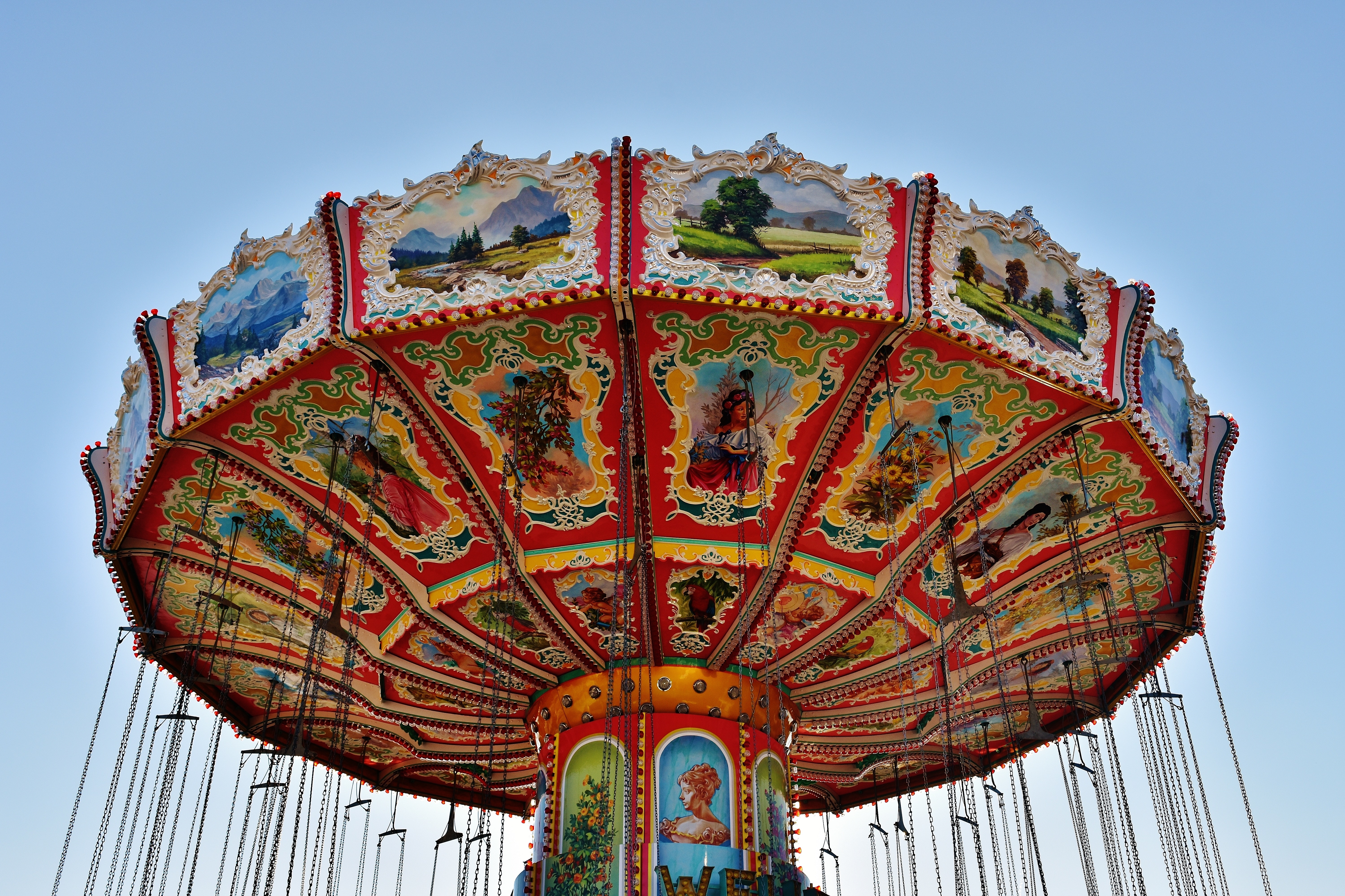 red carousel ride