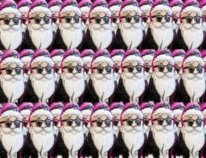 Nicholas, Christmas, Santa Claus, in a row, large group of objects thumbnail