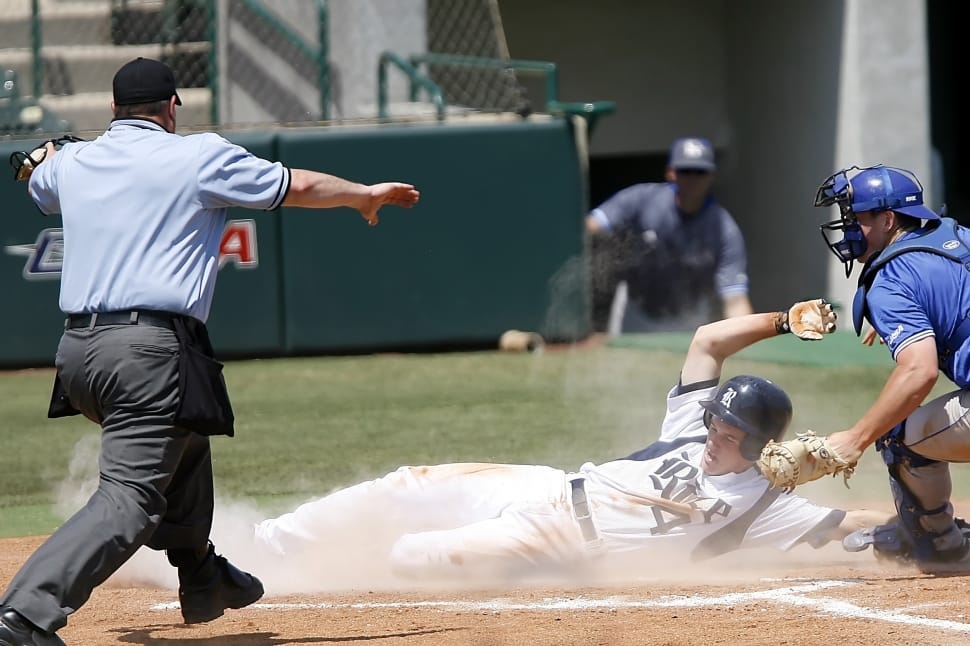 baseball player sliding home picture preview