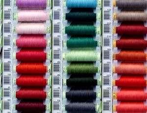 colorful reels of thread. thumbnail