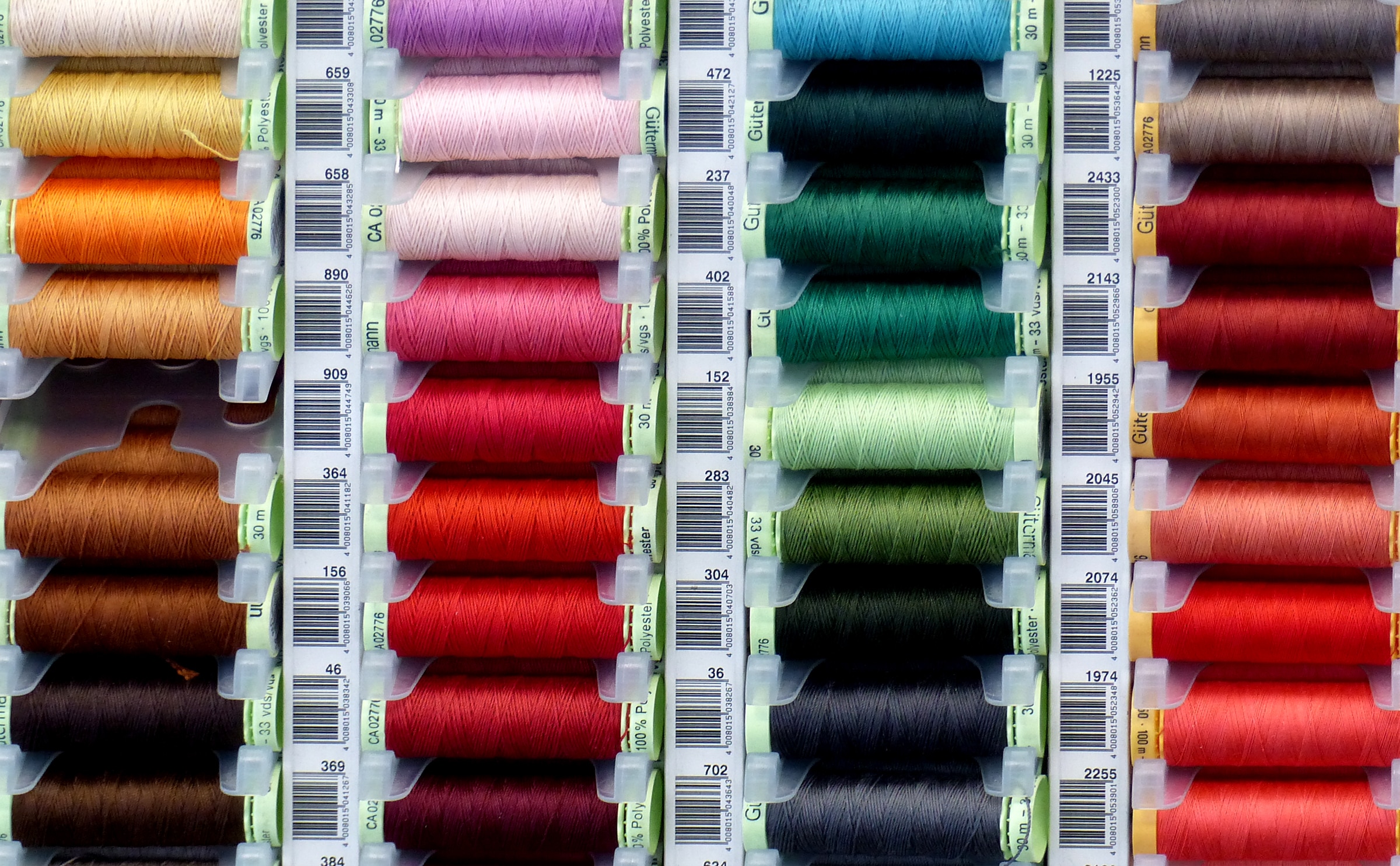 colorful reels of thread.