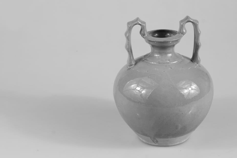 gray ceramic flower vase preview