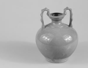 gray ceramic flower vase thumbnail
