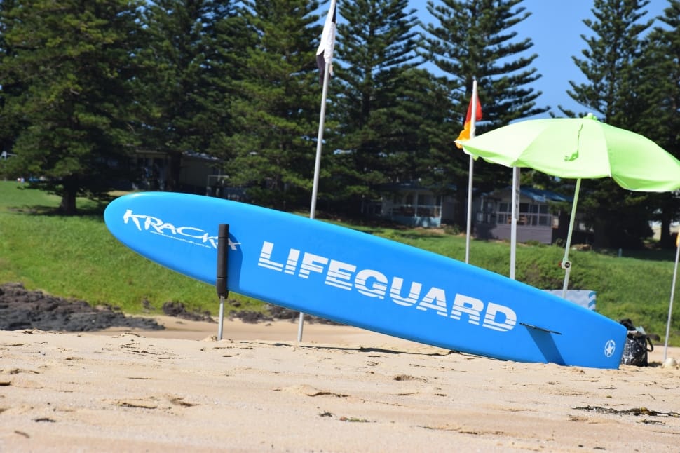 blue lifeguard surfing board preview
