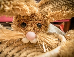 brown wicker rabbit container thumbnail