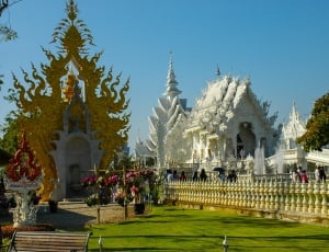 White Temple, Chiang Rai, Thailand, tree, grass thumbnail
