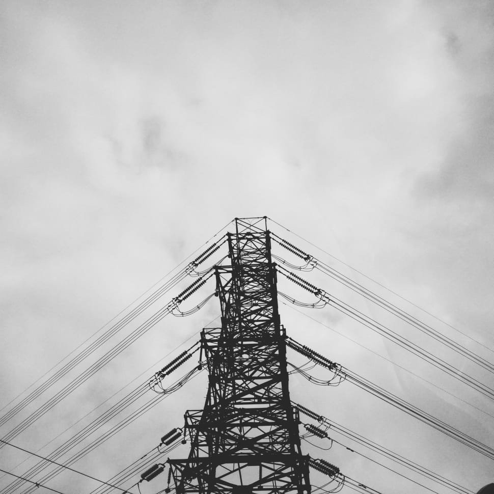 wire post black and white photo preview