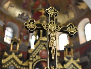 black and brass crucifix thumbnail