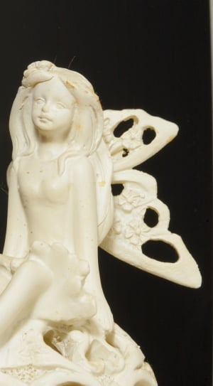 white fairy ceramic figurine thumbnail