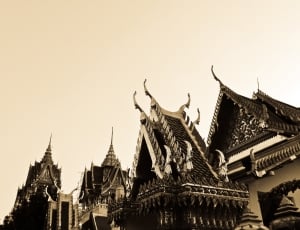 grayscale photography of temple thumbnail
