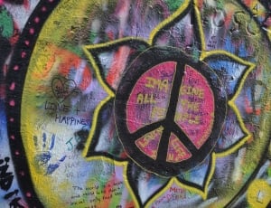 peace sign wall painting thumbnail
