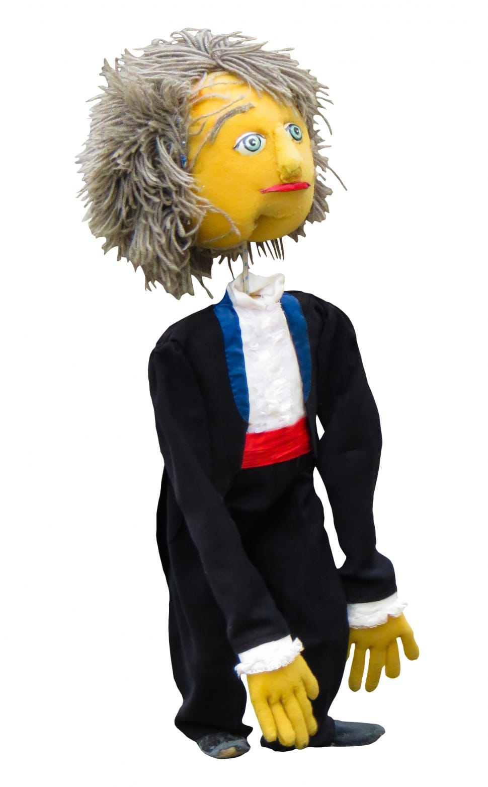man in black formal suit jacket plush toy preview