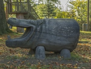 brown hippopotamus statue thumbnail