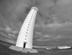 grayscale photo of lighthouse thumbnail