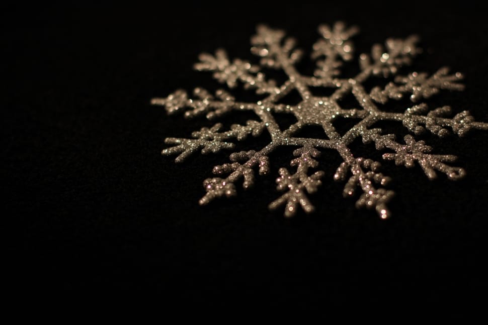 brown glittered snowflake preview