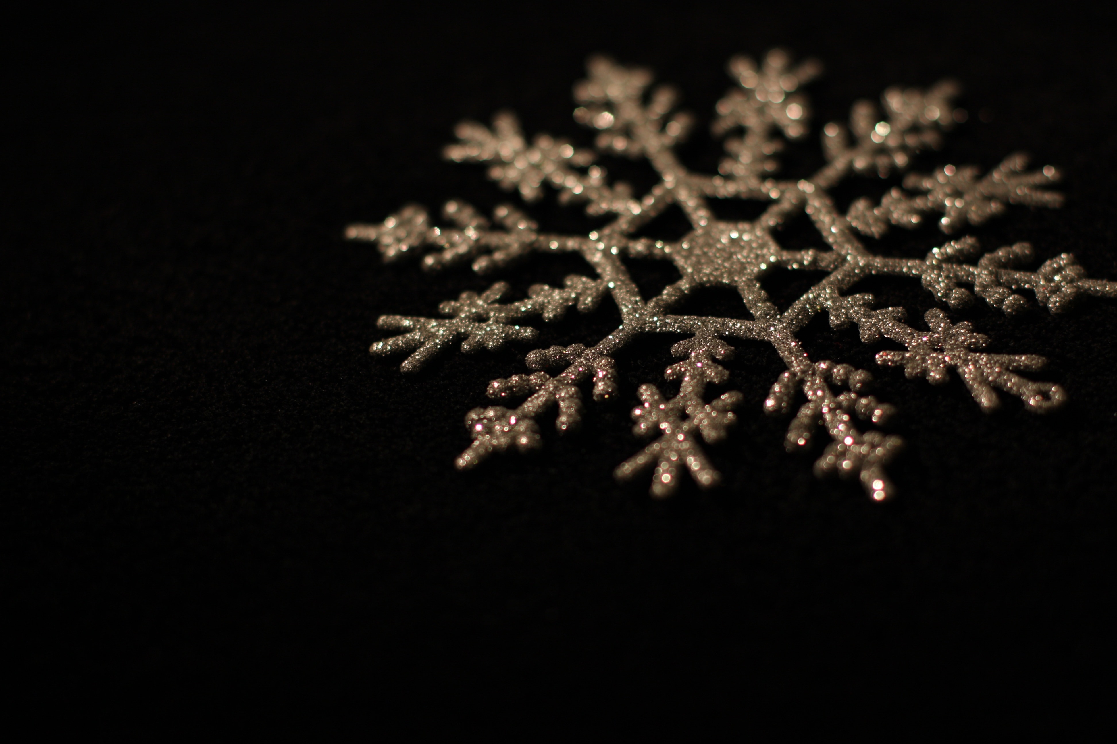 brown glittered snowflake