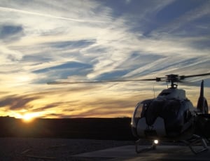 Sunset, Helicopter, sunset, transportation thumbnail