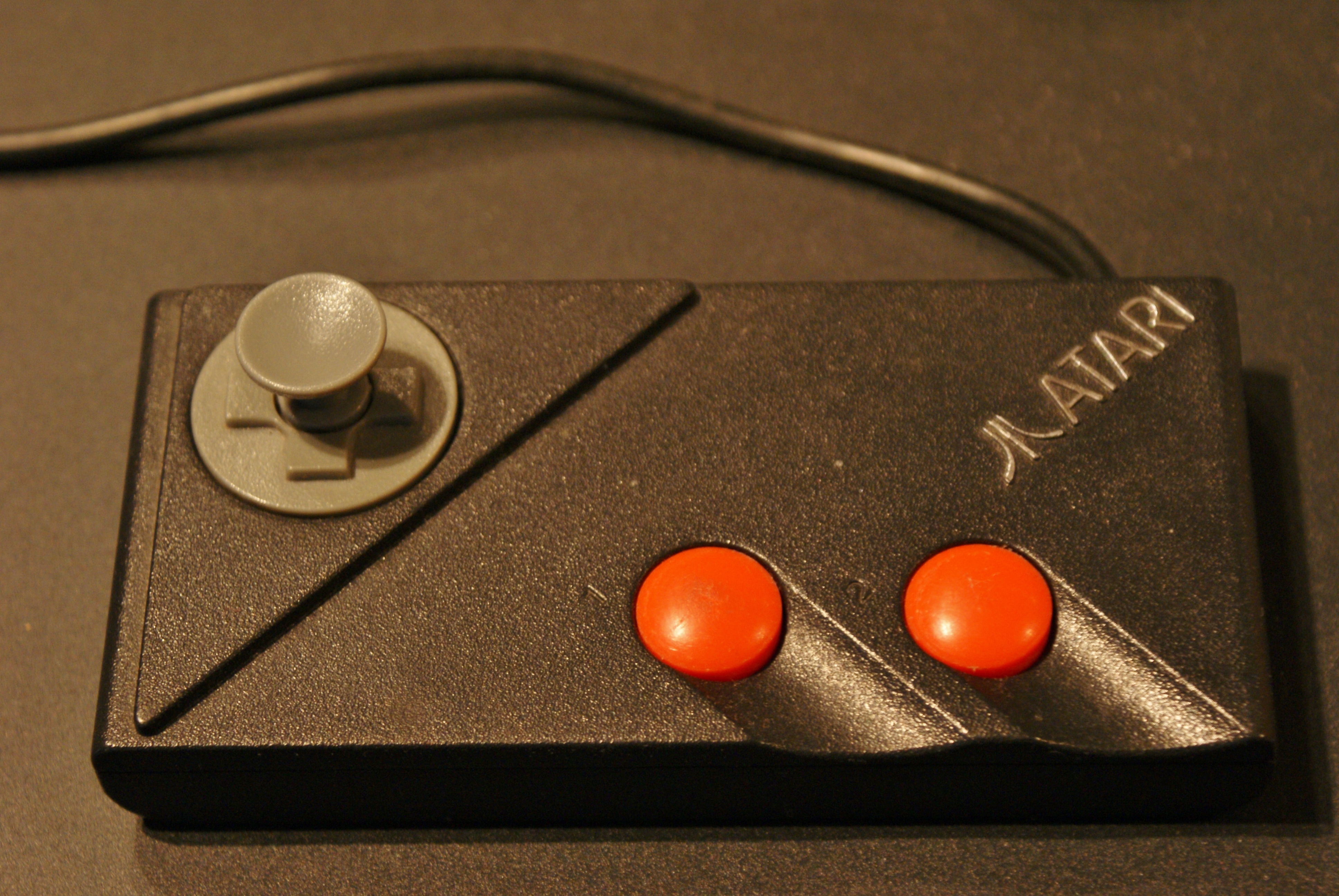 black atari game controller