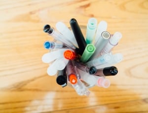 assorted color ballpoint pens thumbnail