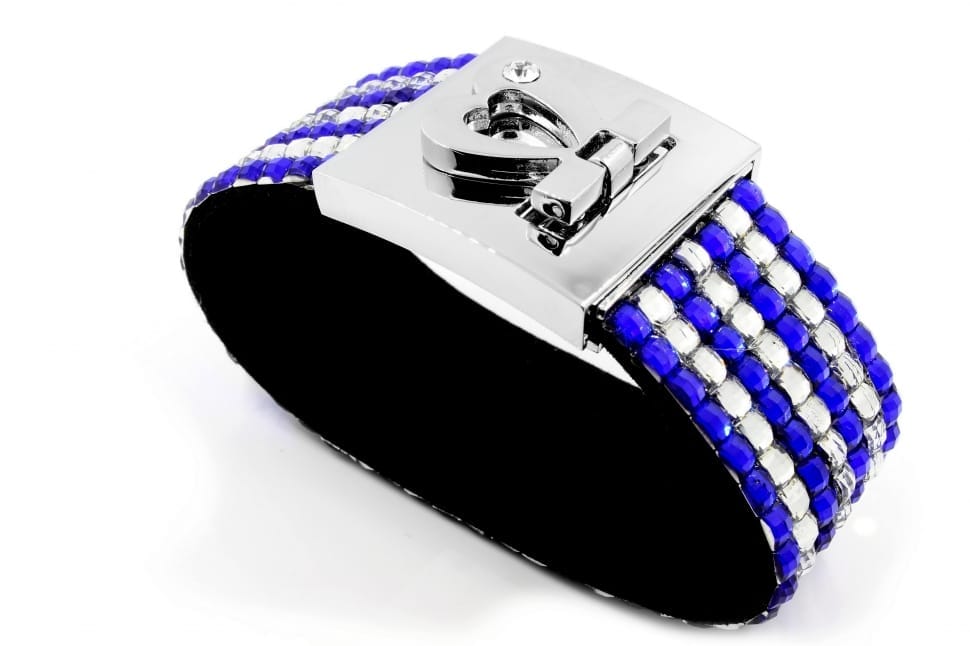 blue and silver beaded bracelet preview