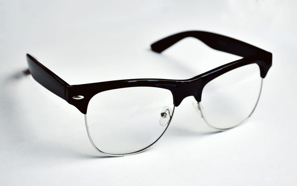 black framed eyeglass preview