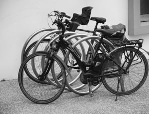Two Wheels, Bicycles, Black And White, bicycle, transportation thumbnail