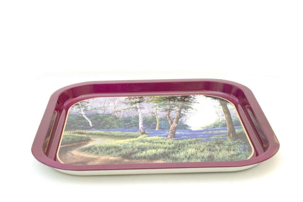 pink rectangular sevrving tray preview