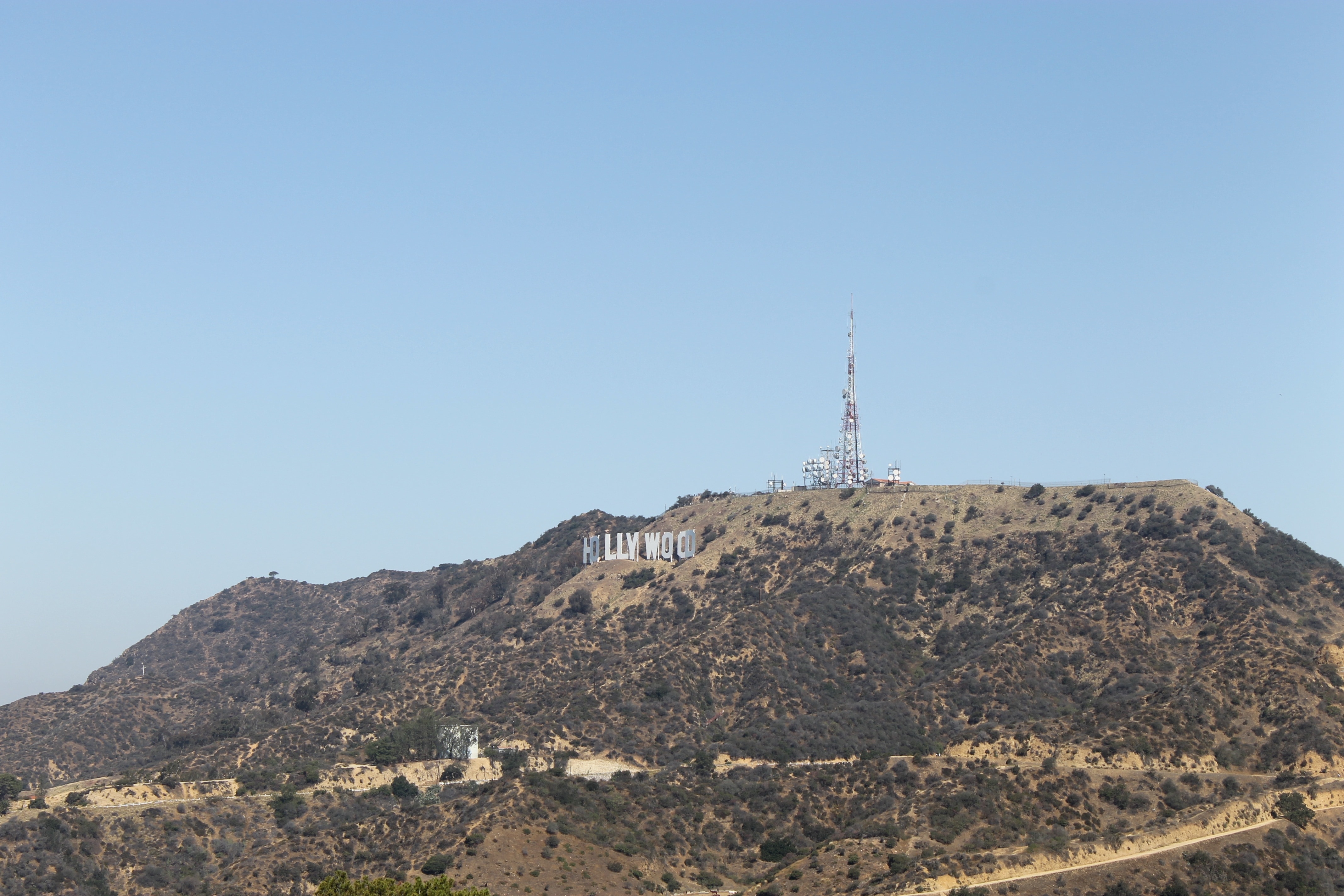 View, Hollywood, Angeles, City, mountain, no people