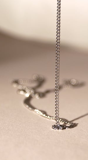 silver chain link necklace thumbnail