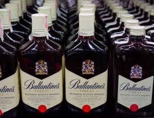 Ballantines Finest blended scotch whisky bottles thumbnail