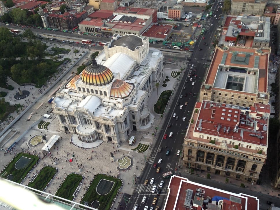 District, Federal, Palace, Mexico, high angle view, architecture preview