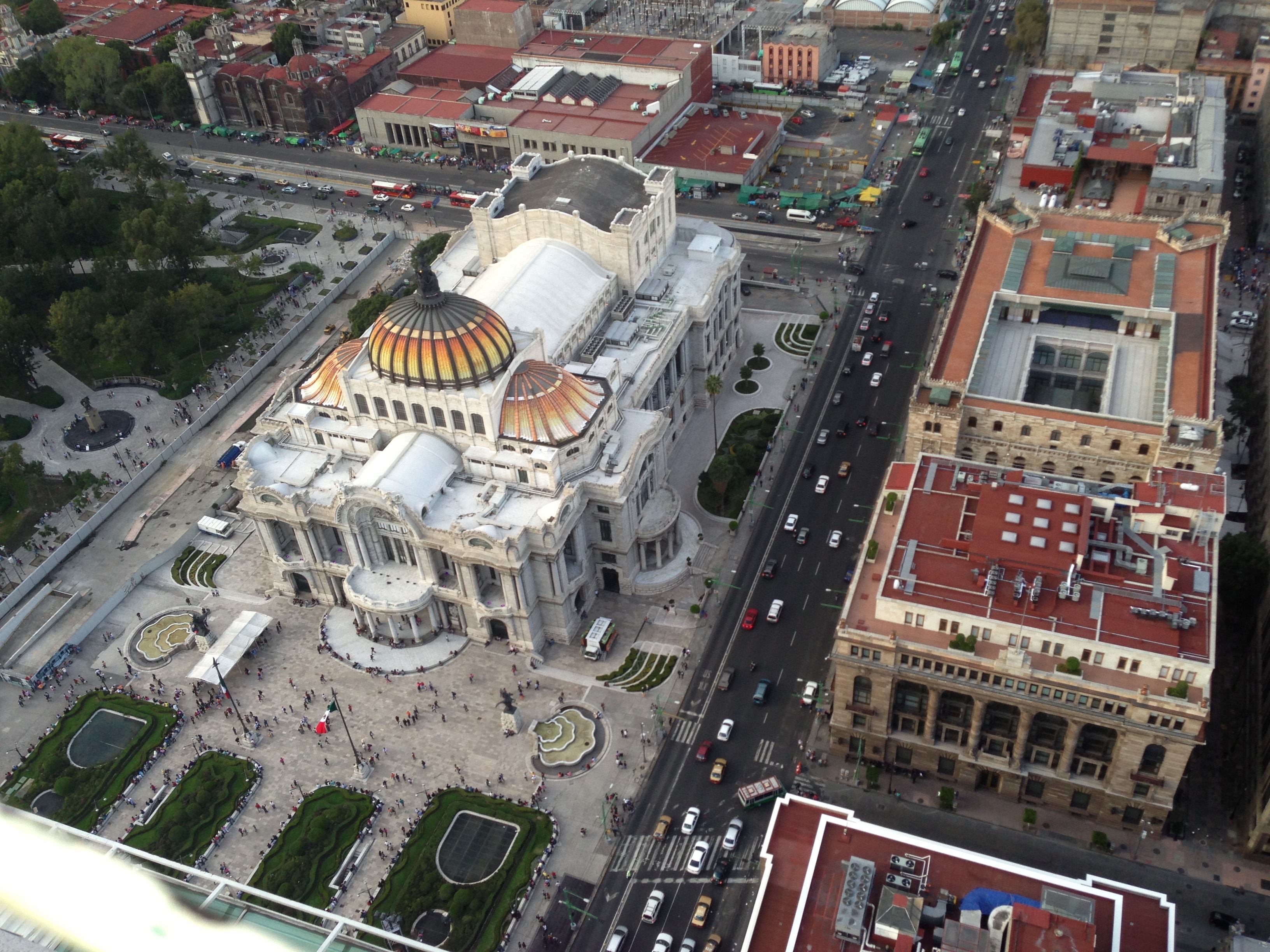 District, Federal, Palace, Mexico, high angle view, architecture
