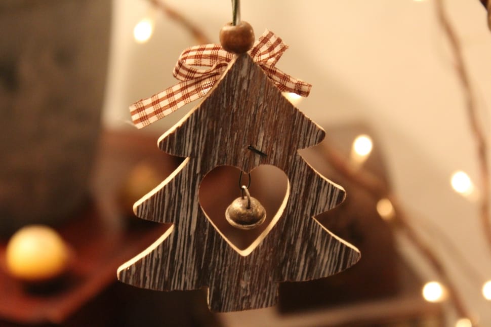 brown wooden christmas tree decor preview