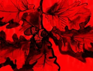 red and black leaf painting thumbnail