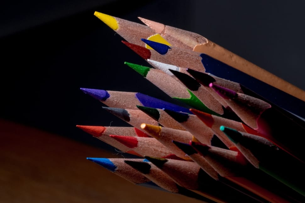 group of coloring pencils up close preview
