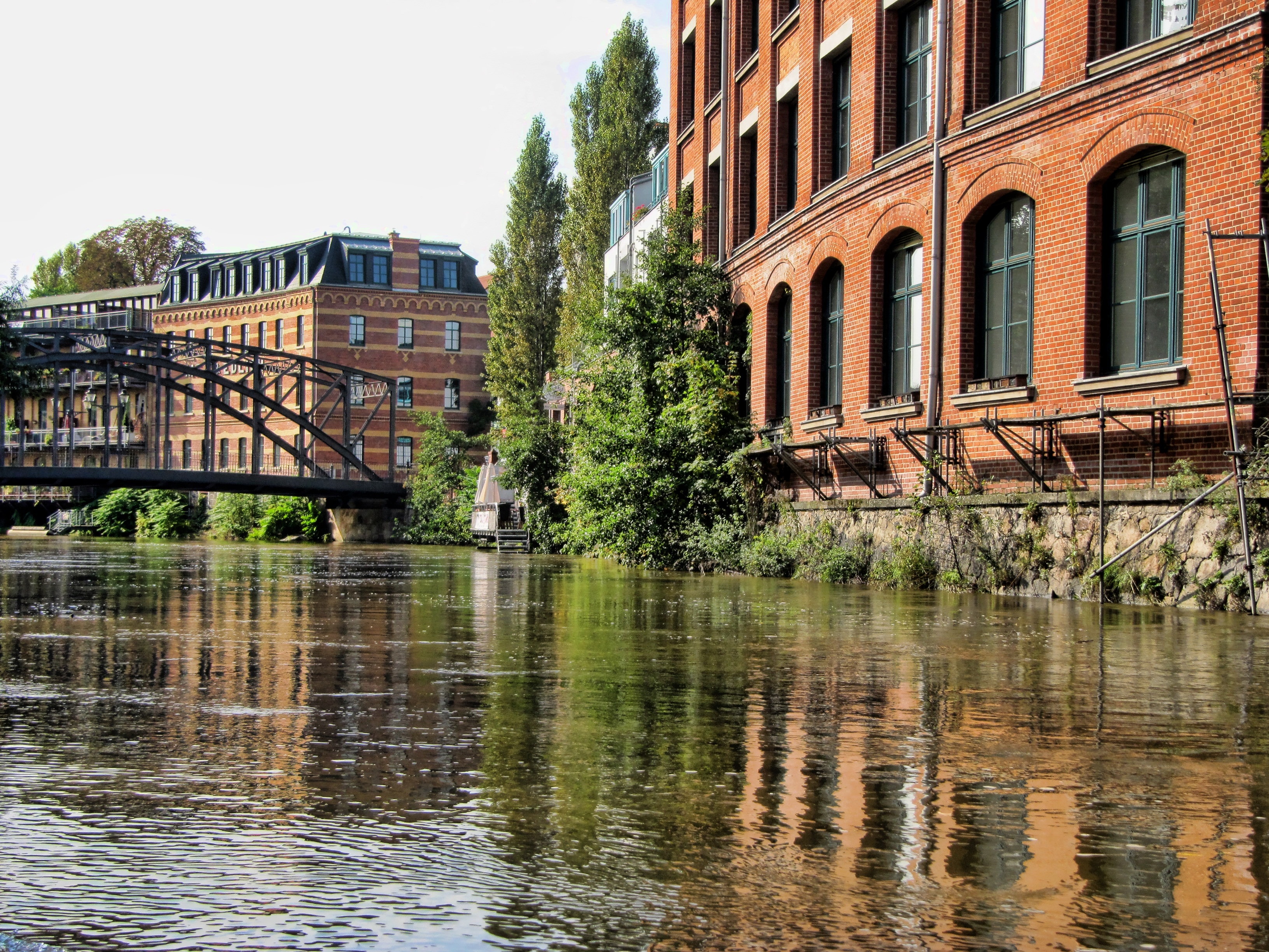 Karl Heine Canal, Water, Leipzig, Home, building exterior, reflection