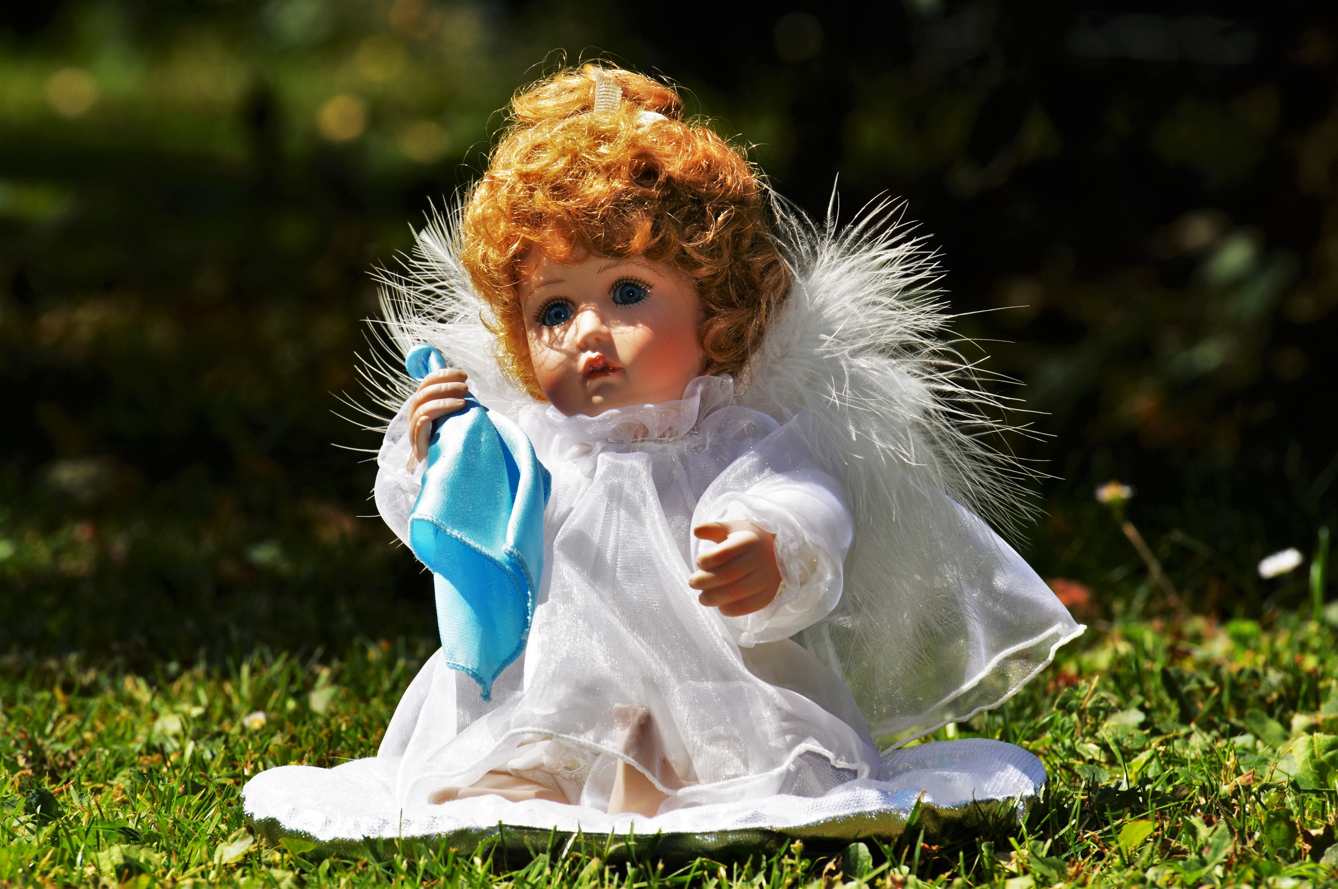 girl in white dress doll