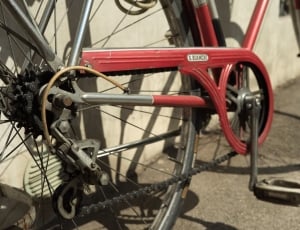 bike, bicycle, pedal, chain, red, transportation thumbnail
