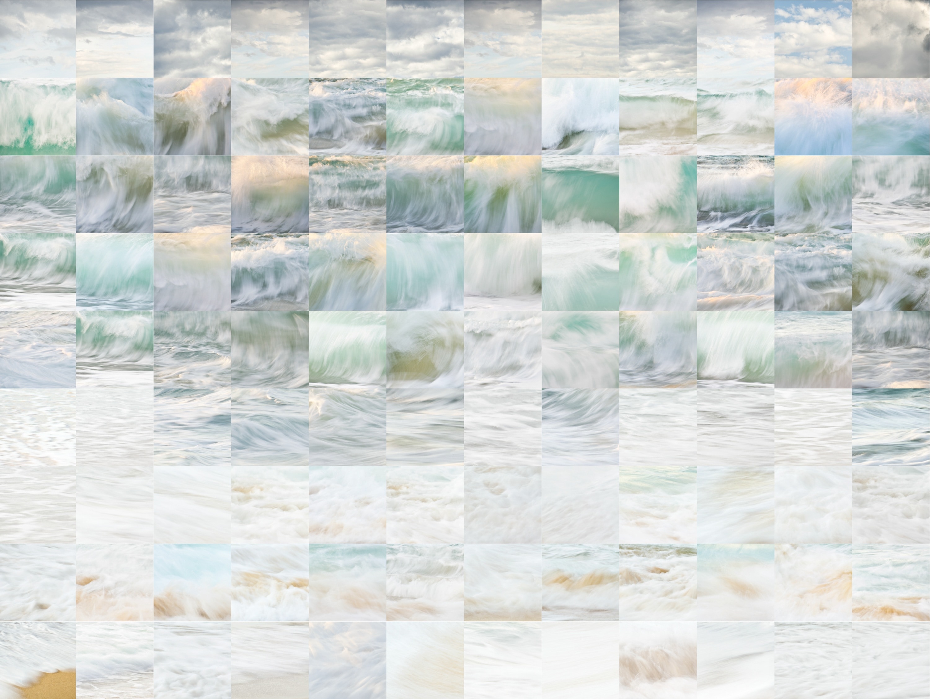sea waves collage